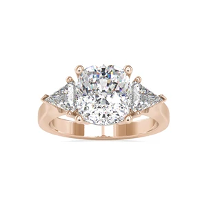 High Quality 5.50 Carat Lab-Grown Diamond Ring Cushion Cut Engagement & Wedding Jewelry with 14K White Gold for Parties