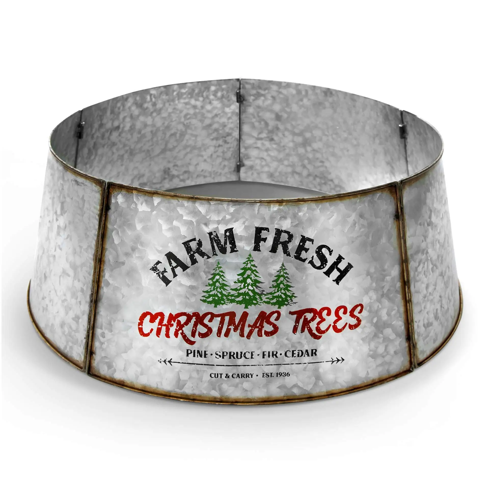 Galvanized Large Tree Collar For Christmas Decoration Buy Galvanized