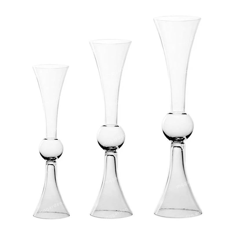 4090cm Wedding Centerpieces Clear Glass Flared Vases,Table Event Party