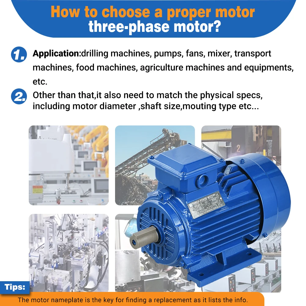 Best Prices Three Phase AC Motor 1HP 2HP 3HP 5HP 10HP 20HP 30HP 40HP 50HP Electric Motors
