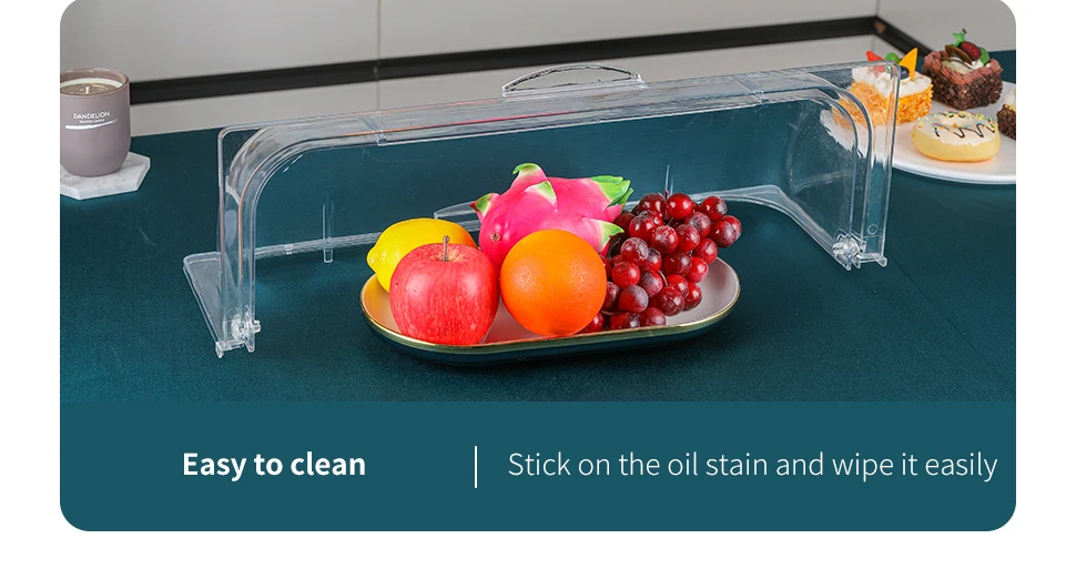 Restaurant Bakery Transparent High Quality Roll Up Bread Cake Keeper For Plastic Food Covers