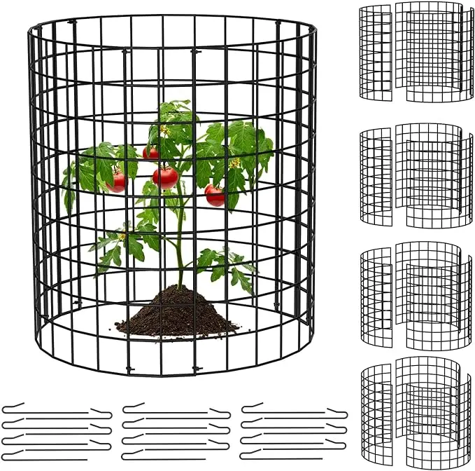 Various Size Tree Trunk Protector with Zip Ties and Metal Stakes Iron and PVC Fence Frame Guard Bark and Tree Guards