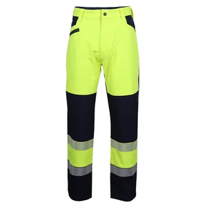 Wholesale Custom Work Pants Reflective High-Quality High Visibility Pants Men's Workwear Safety Stretch Pants