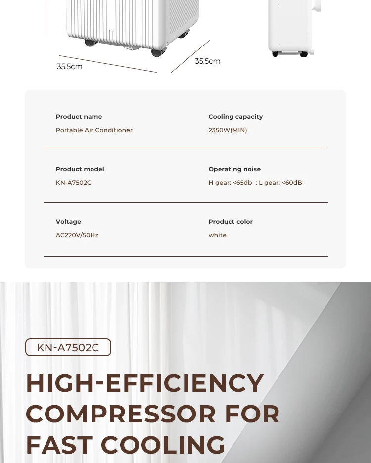 Portable Air Conditioner, 9000BTU, LED - detail 8