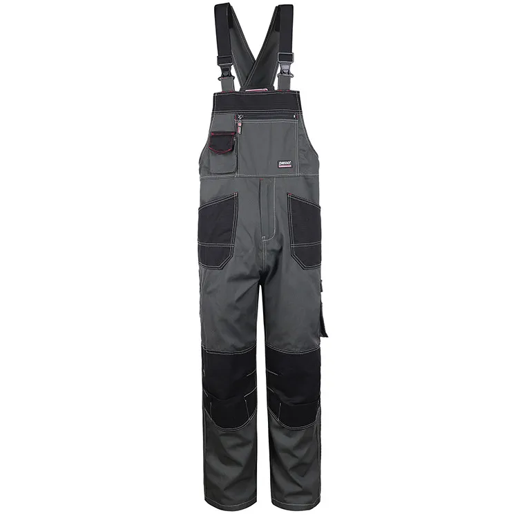 Heavy Duty Work Bib And Brace Overalls With Knee Pads Pockets Work