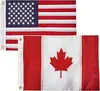 American & Canada Flag-12x18 Inch Set