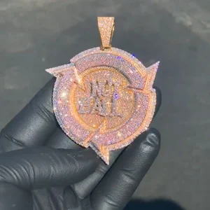 925 Sterling High Quality Diamond Pendant Hip Hop Pendant Customized Iced Out Silver Diamond Pendant