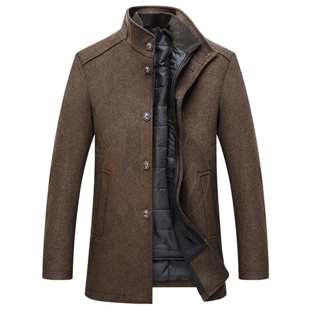 Latest New Design Men Winter Coat Fashion Casual Wear Woolen Winter ...