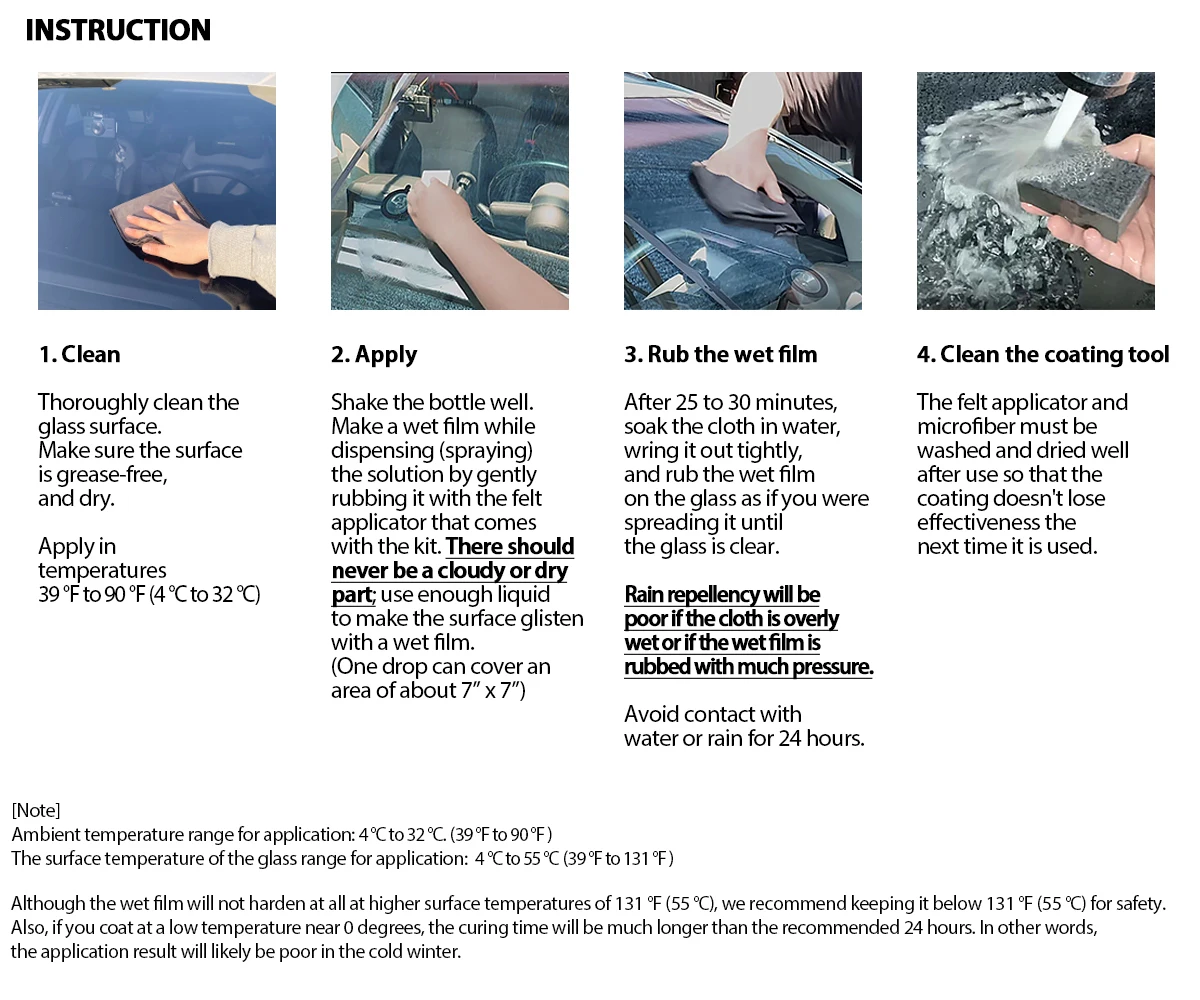 Best Korean Water Repellent Spray For Car Windows Glass Windshield