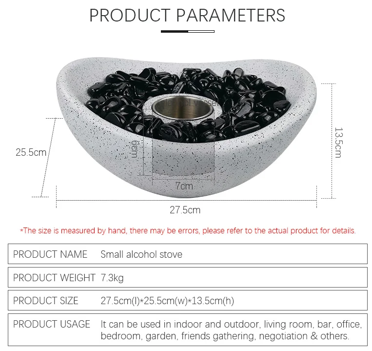 Wholesale Home Deco Tabletop Bio Ethanol Burner Concrete Fireplace Fire