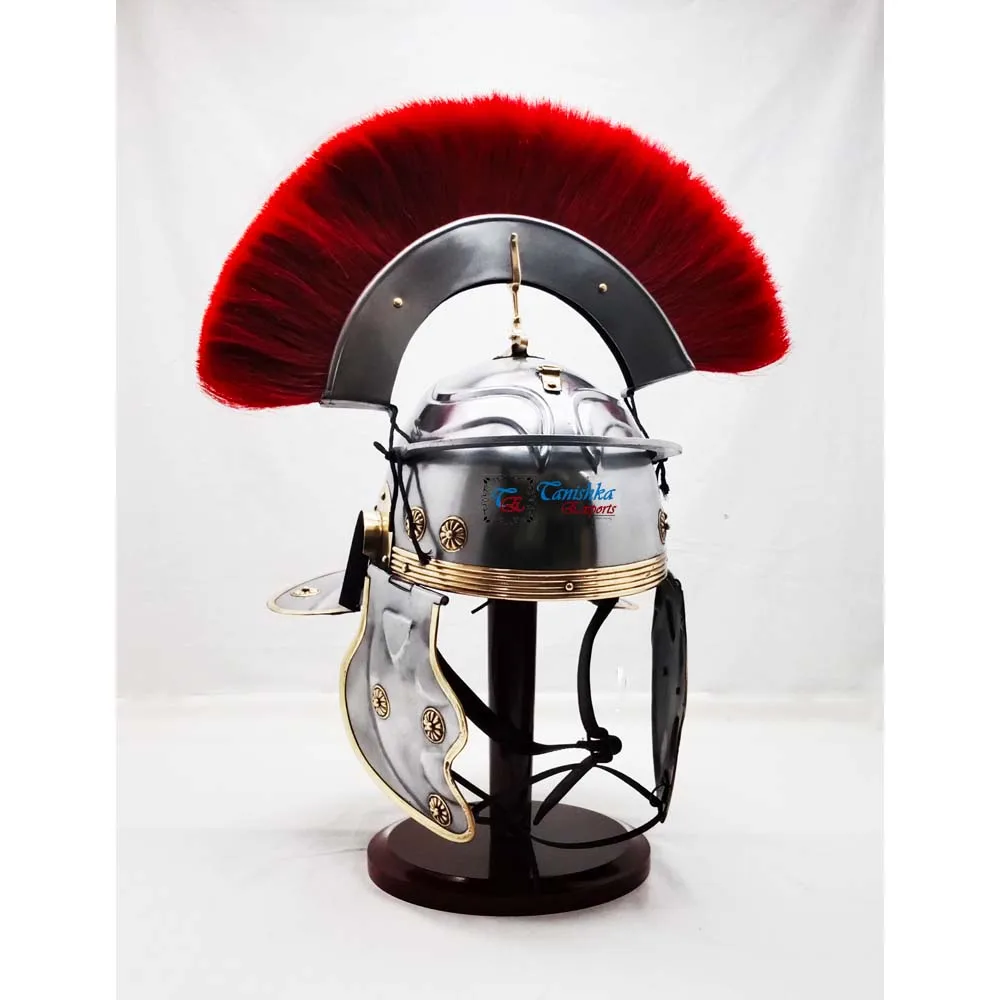 Medieval Roman Centurion Helmet With Display Stand Warrior Spartan ...