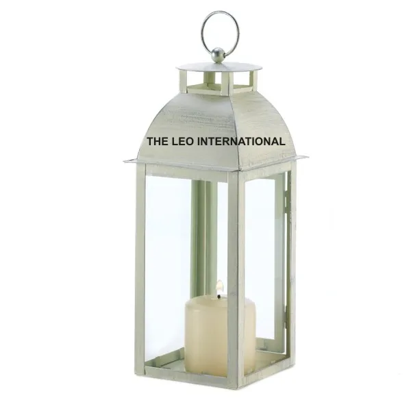 Фонарь для свечи квадратной формы из дерева и нержавеющей