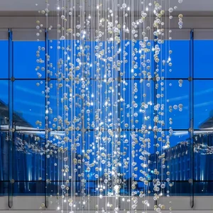 Custom Design Decoration Large Lighting for Supermarket Hotel Lobby Wedding Hotel LED Chandelier