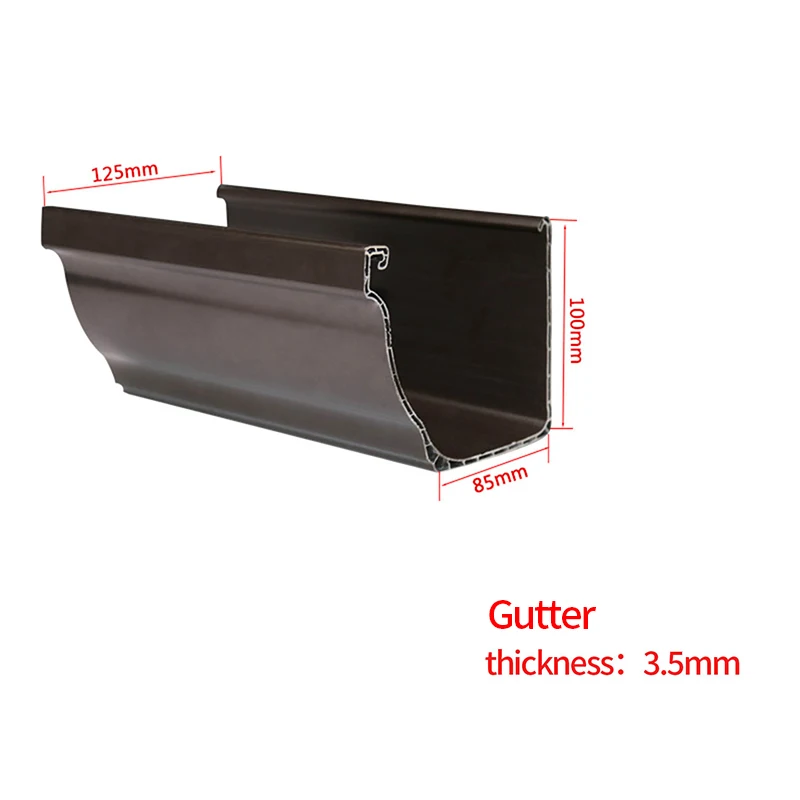 China Factory PVC Rain Gutter Building's Roofing Rainwater Drainage System PVC Gutter Water Collector and Downpipe