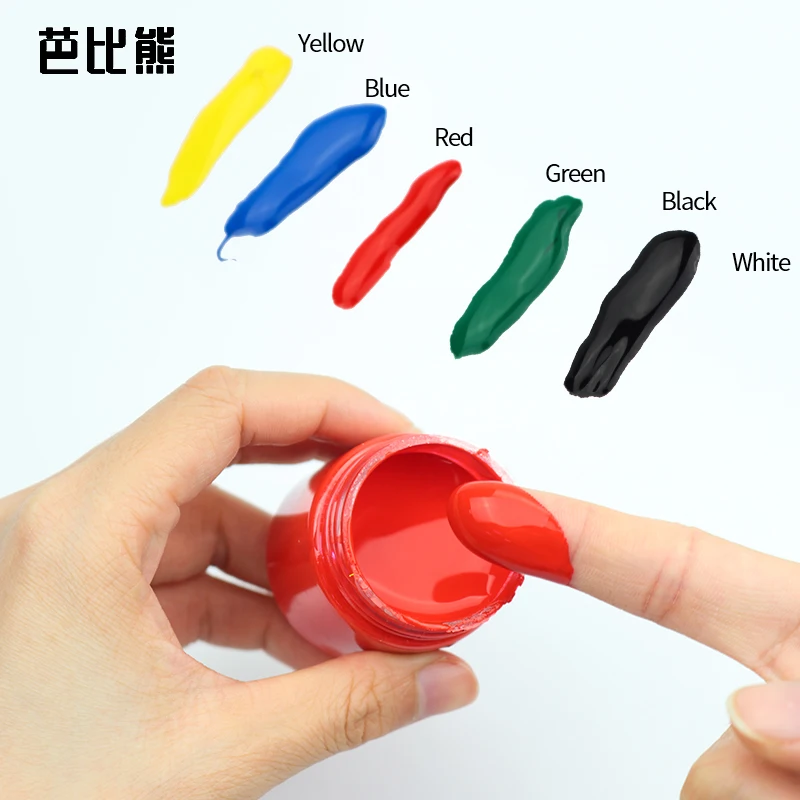 Mikailan детей Пальчиковые краски Арт Набор «сделай сам» моющиеся нетоксичные безопасные красочные пигменты для удовольствия 8401 8402 6 видов цветов