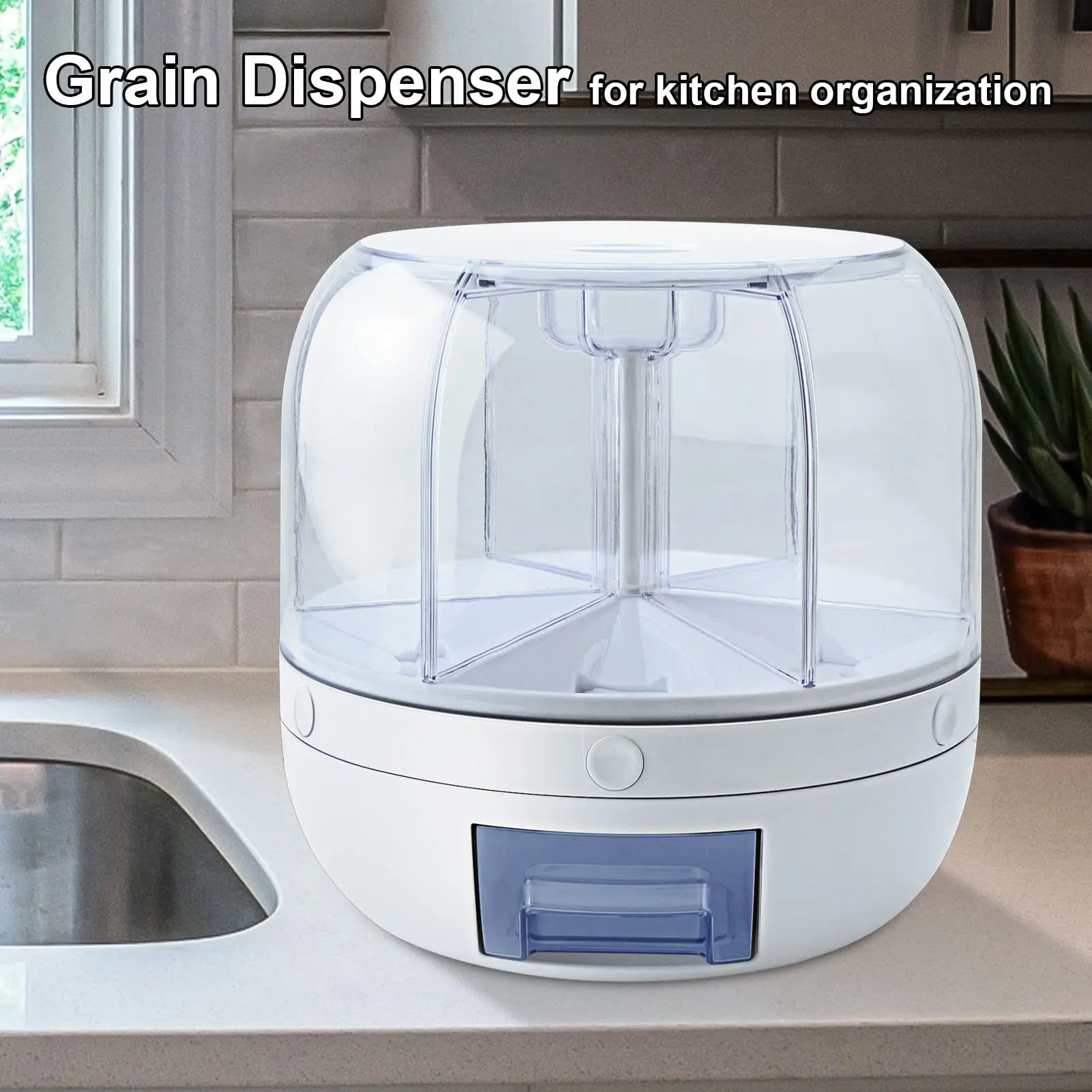 Grain Dispenser Rotating Rice Dispenser Storage Container