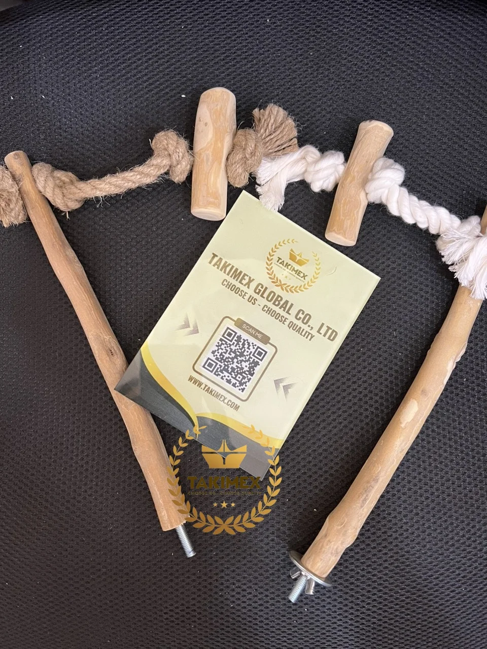 Natural Coffee Wood Perch Wood Parrots Playstand Play Stand Toys