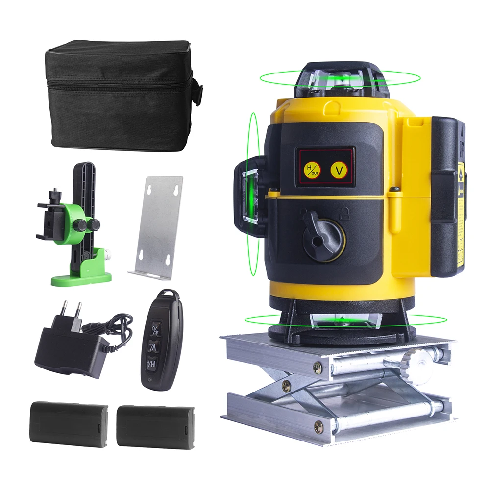 NOYAFA 16 Lines 4D ALL in One Digital Rotary Laser Level Remote Control Wall Mounted Multiple Accessories