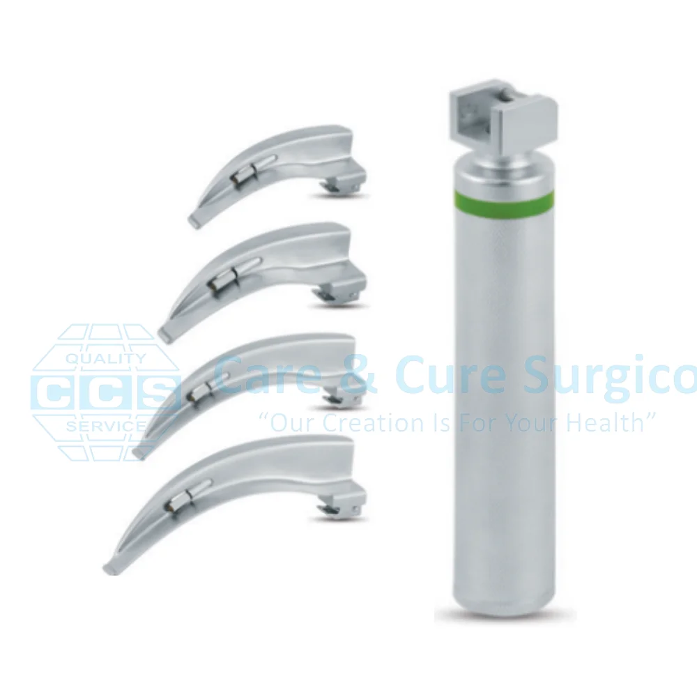 Flexible Fiber Optic Laryngoscope Macintosh Laryngoscopes Brass Handle Stainless Steel