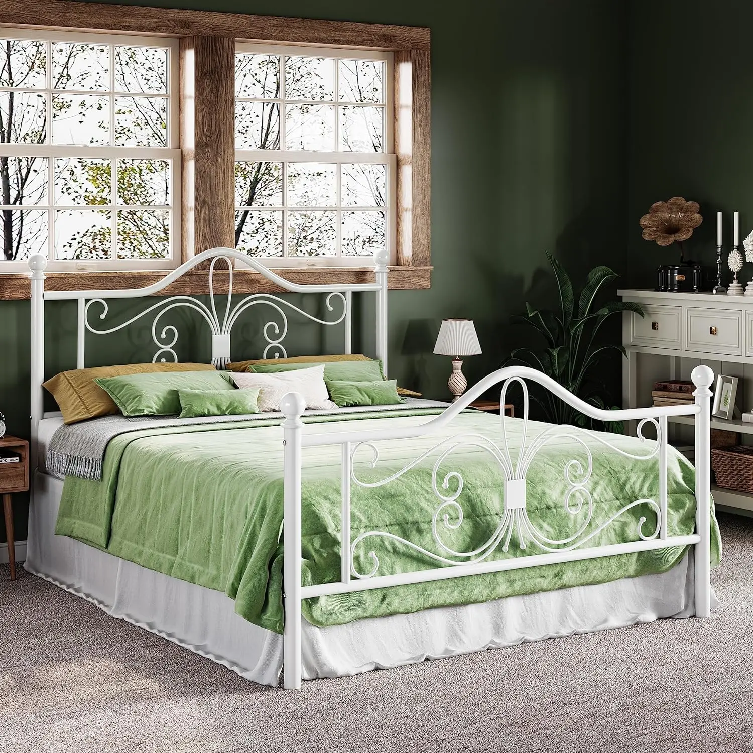 Triho Thf-1486 Latest Model Design Queen Metal Bed Frame With Rounded