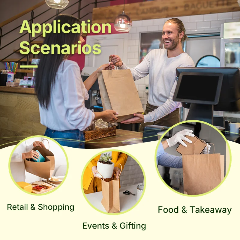 Alibaba.com: Custom Brown Kraft Paper Fast Food Takeaway Packaging ...