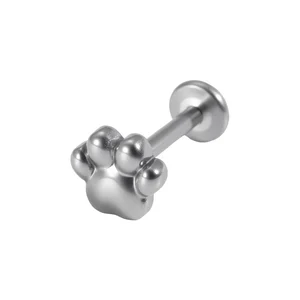 Dog Claw Head Puncture Wholesale Body Piercing Jewelry Custom Hypoallergenic Unisex Titanium Gift Jewelry Summer Beach