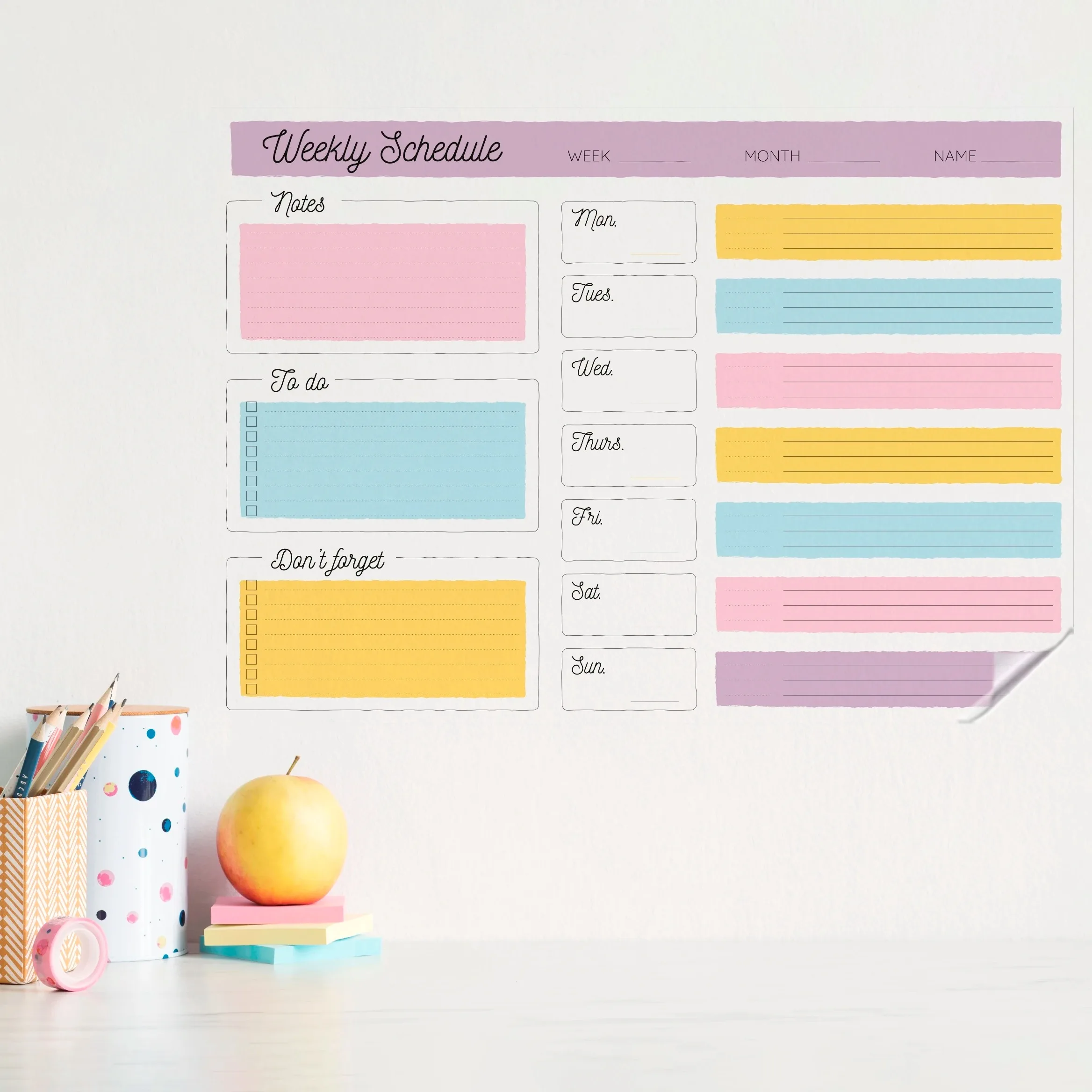 Dry Erase 2024 Weekly Planner Organizer Model17 Reusable Durable