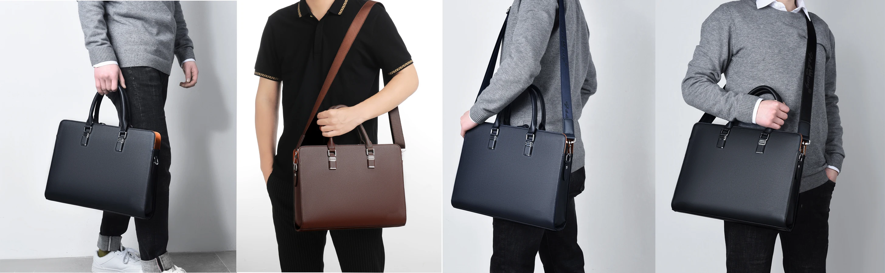 Business Bag Leather Briefcase Shoulder Laptop Business Bag For Men ...
