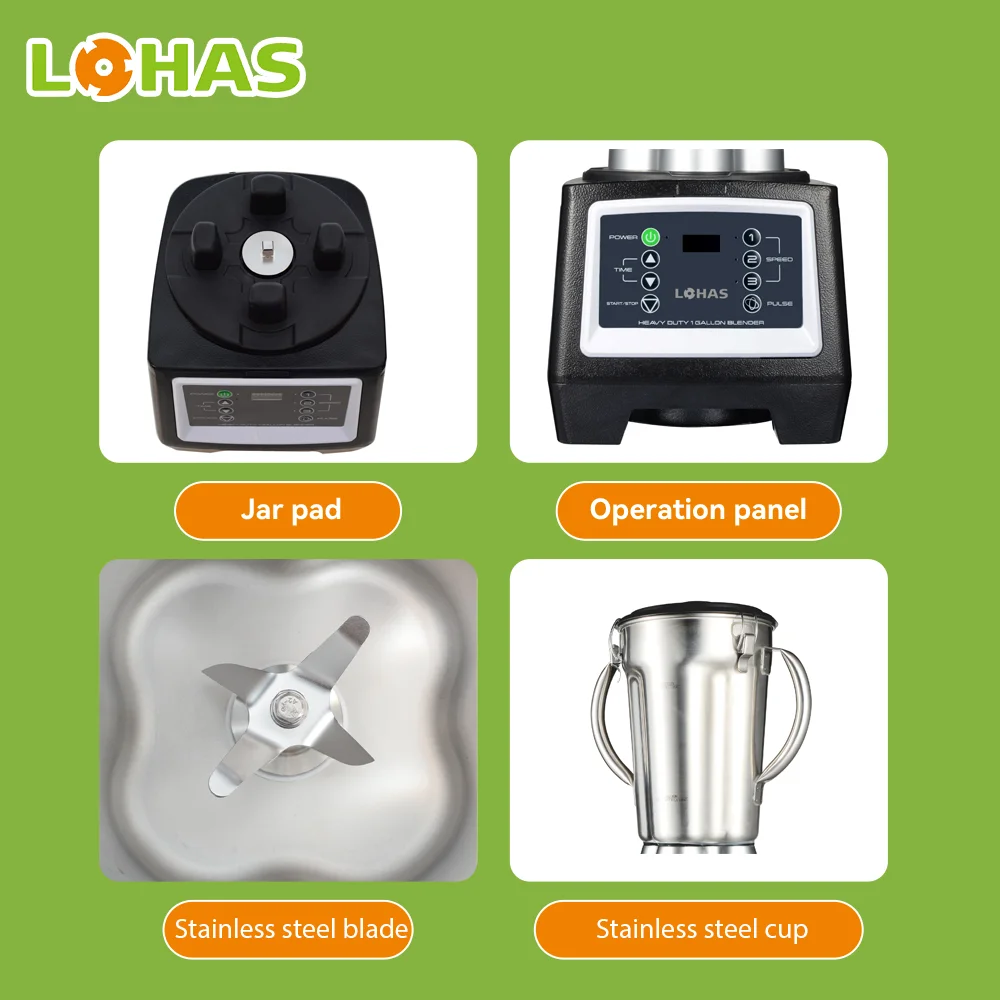 product lohas commercial multi function variable speed blender stainless steel button high speed professional heavy duty powered blender-12