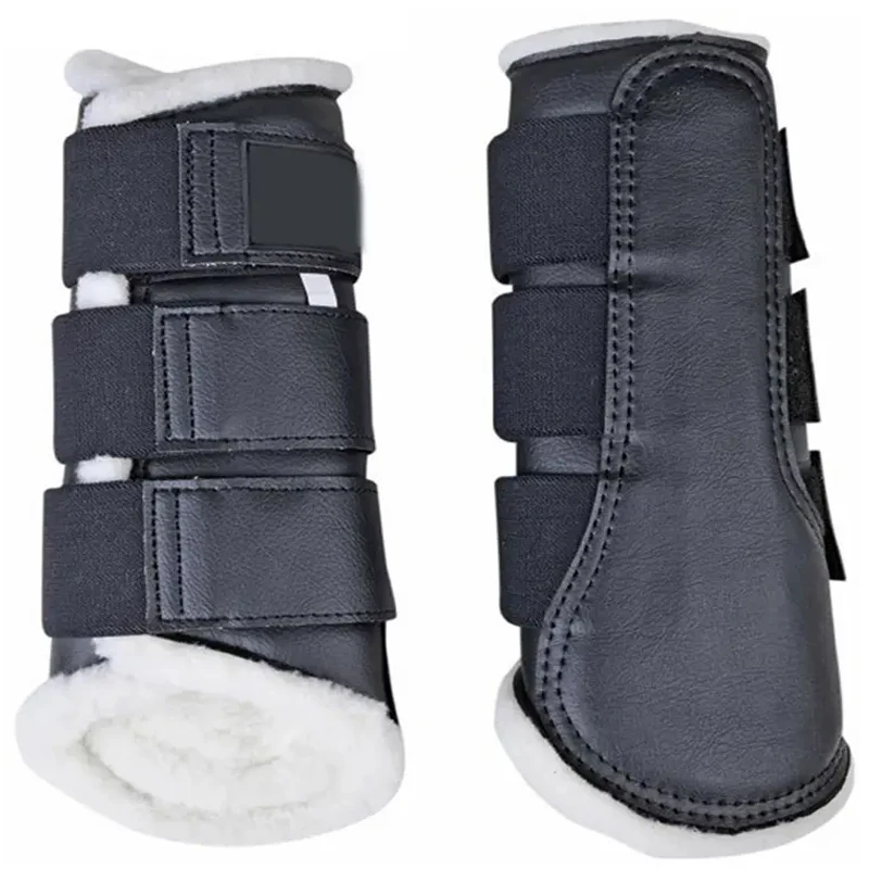 Oem Neoprene Horse Splint Boots Factory Made Tendon Boots Plain Black