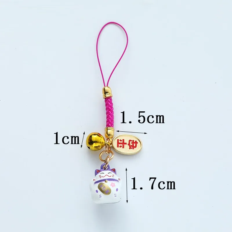 Portachiavi Gatto Portafortuna Maneki Neko Con Campanelle – 4 Pezzi In Plastica Morbida – Accessori Per Borsa, Zaino E Chiavi - 2