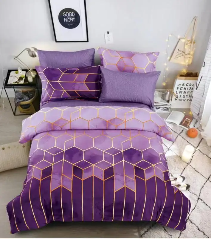 Hot Selling High Quality Custom Queen And King Printed Checked Super