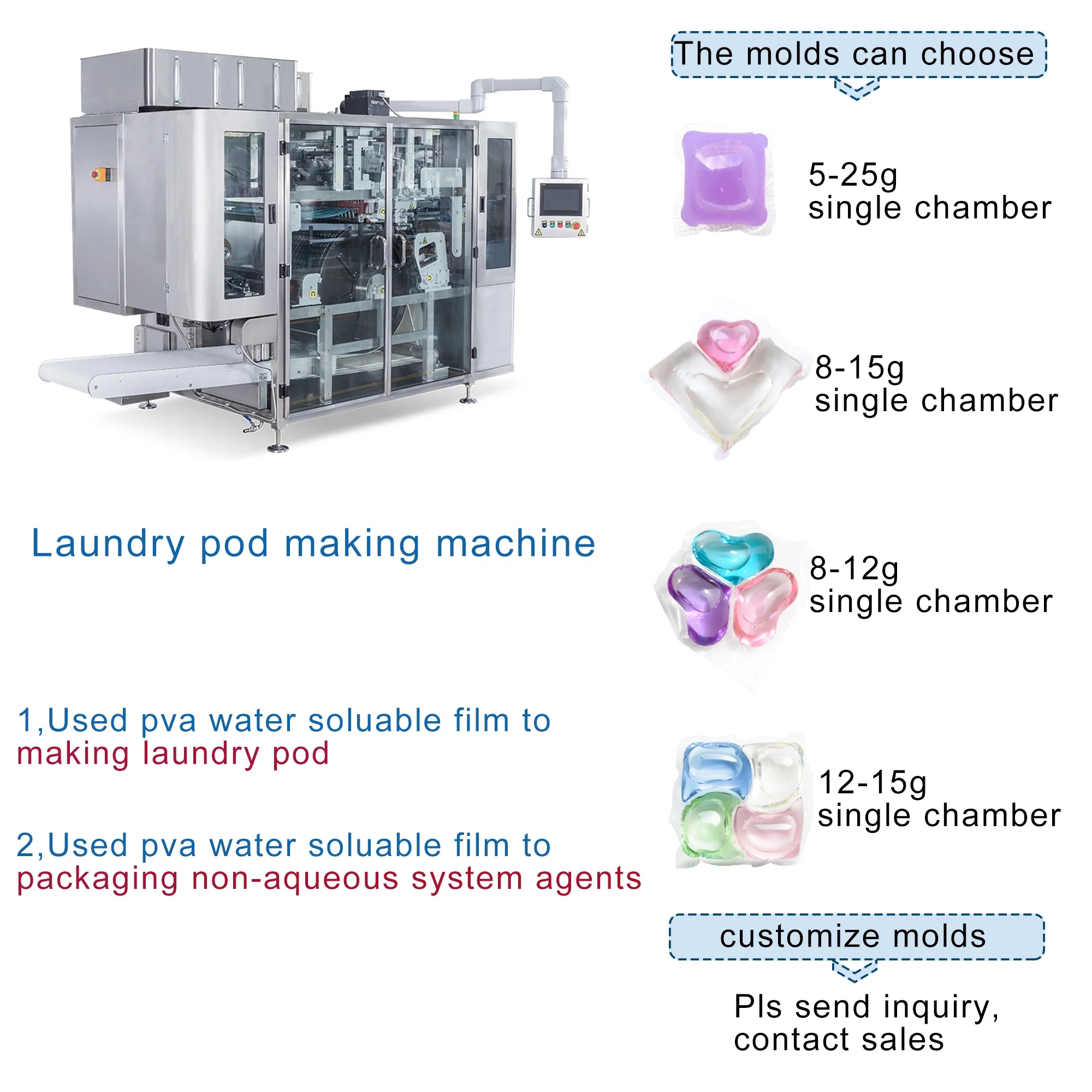 Polyva Machine Accurate High Speed Small Dose Powder Pods Packaging Washing Laundry Pods Filling Machine Machine