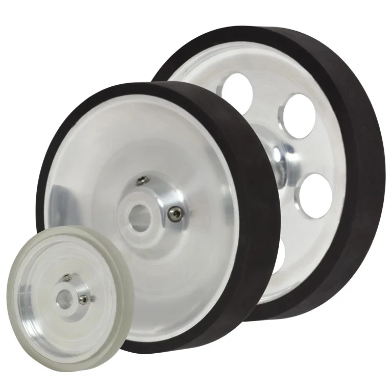 Knurled polyurethane encoder wheel 50 100 200 250 300 mm big rotary ...