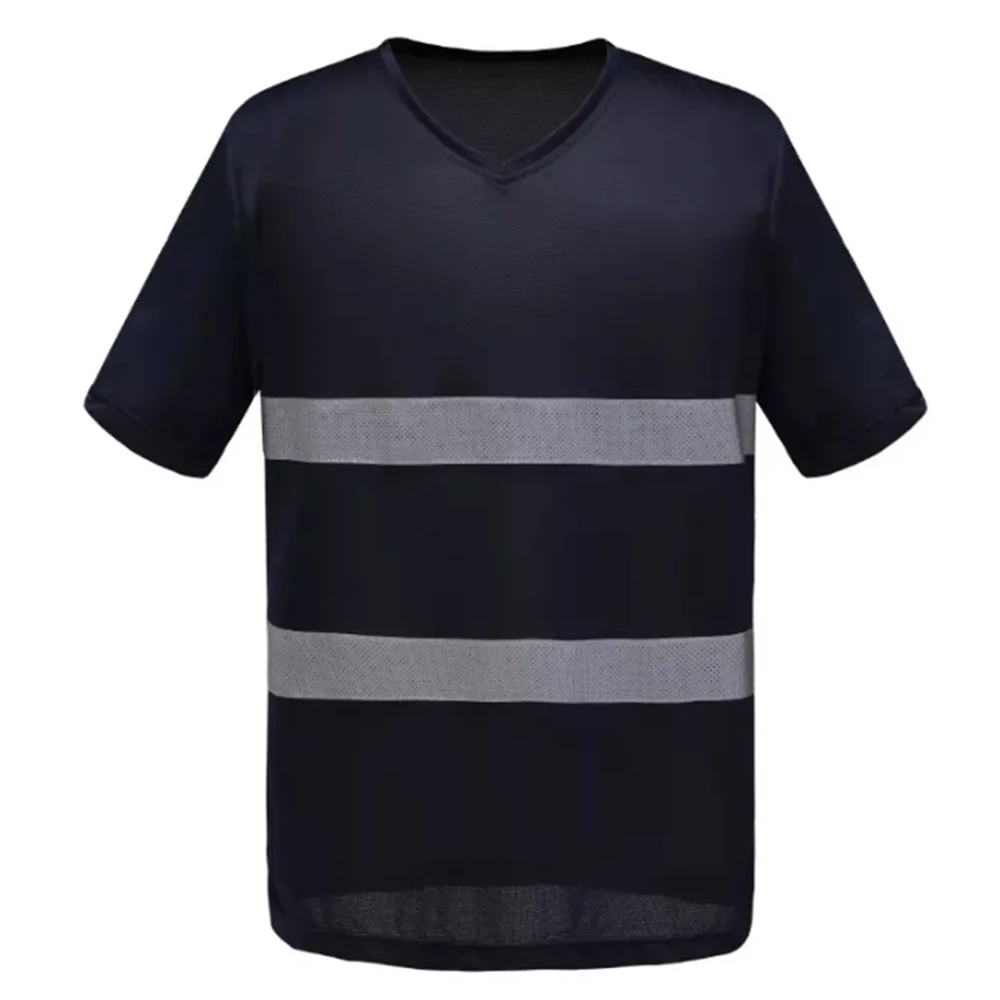 Светоотражающие рабочие мужские безопасные рубашки с короткими рукавами на заказ рабочая рубашка логотипом Hi Vis отражателем 3