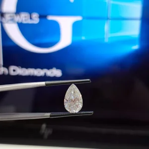 2 Carat Pear Cut Lab Diamond Excellent Polished Finish 10/10 Hardness Loose Diamond for Engagement Wedding Ring Pendant Birthday