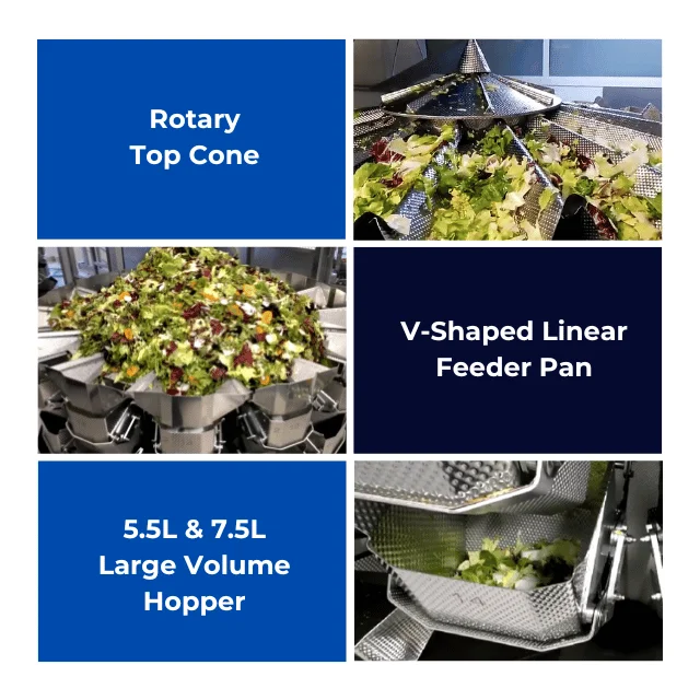 Fresh Leafy Vegetable Salad Multihead Combination Weigher Pillow Bag Packaging Machine
