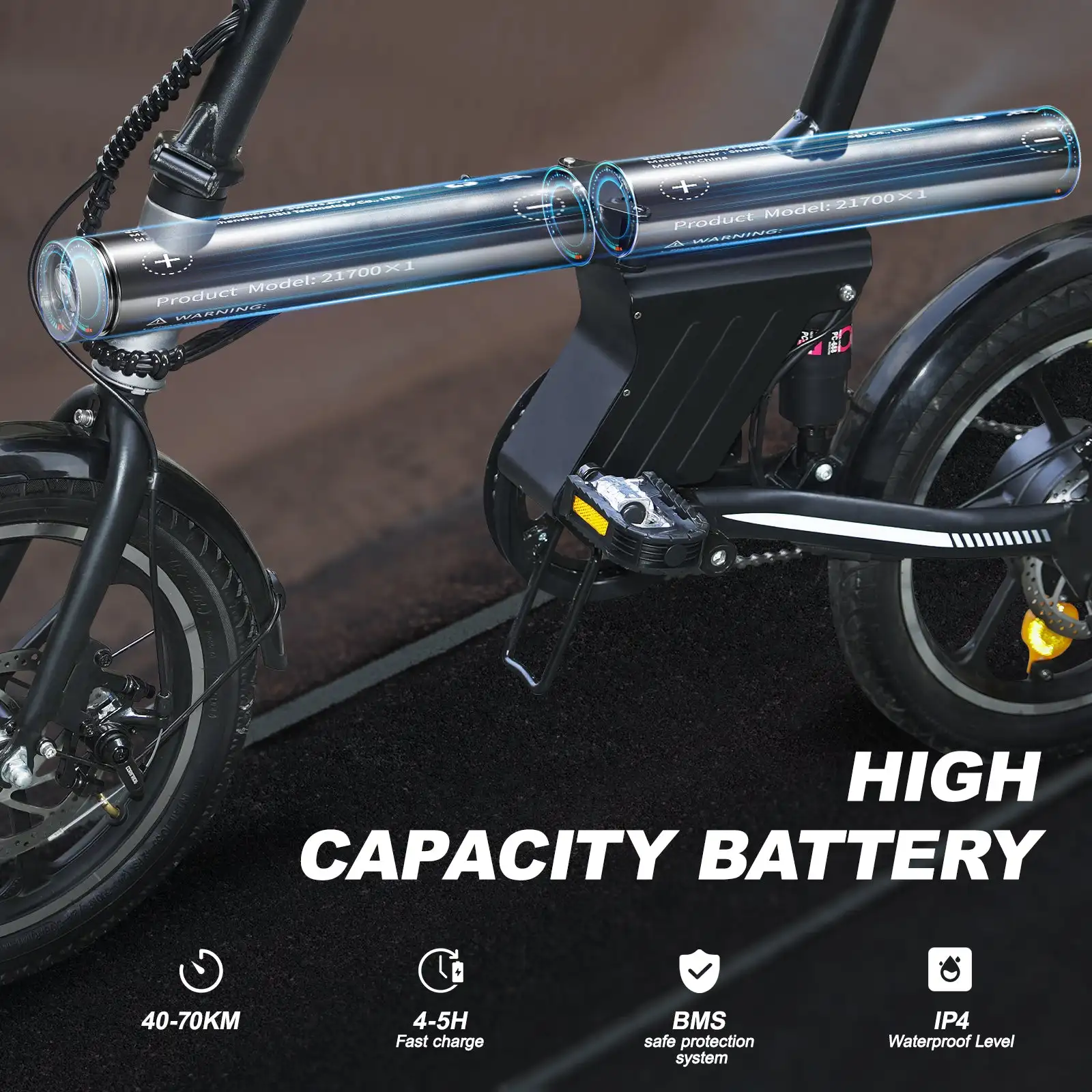 AVDL BIKE A11 Velo electrique E-Bike Pliable 16 -250W-25km /h, 6.4Ah/36V Batterie Amovible, 15-25km (Mode ASSIST), Velo Urbain A