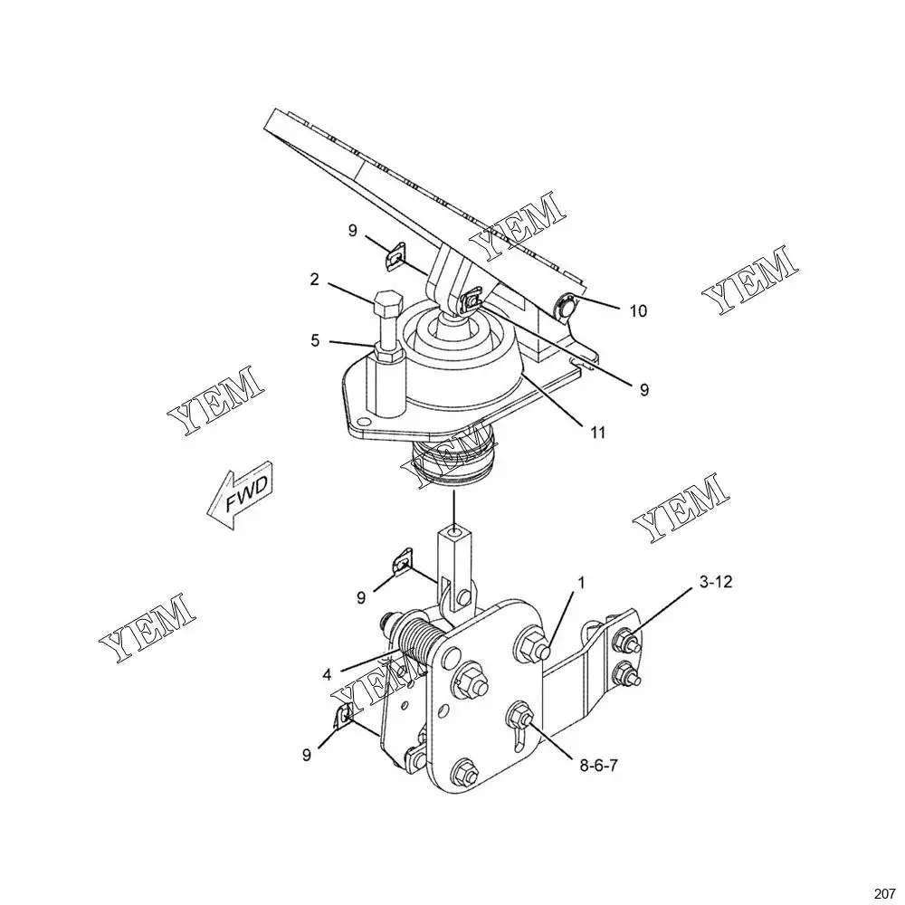 Wholesale Aftermarket Pedal Assembly 243-0060 Fit for 910G 914G Engine Parts