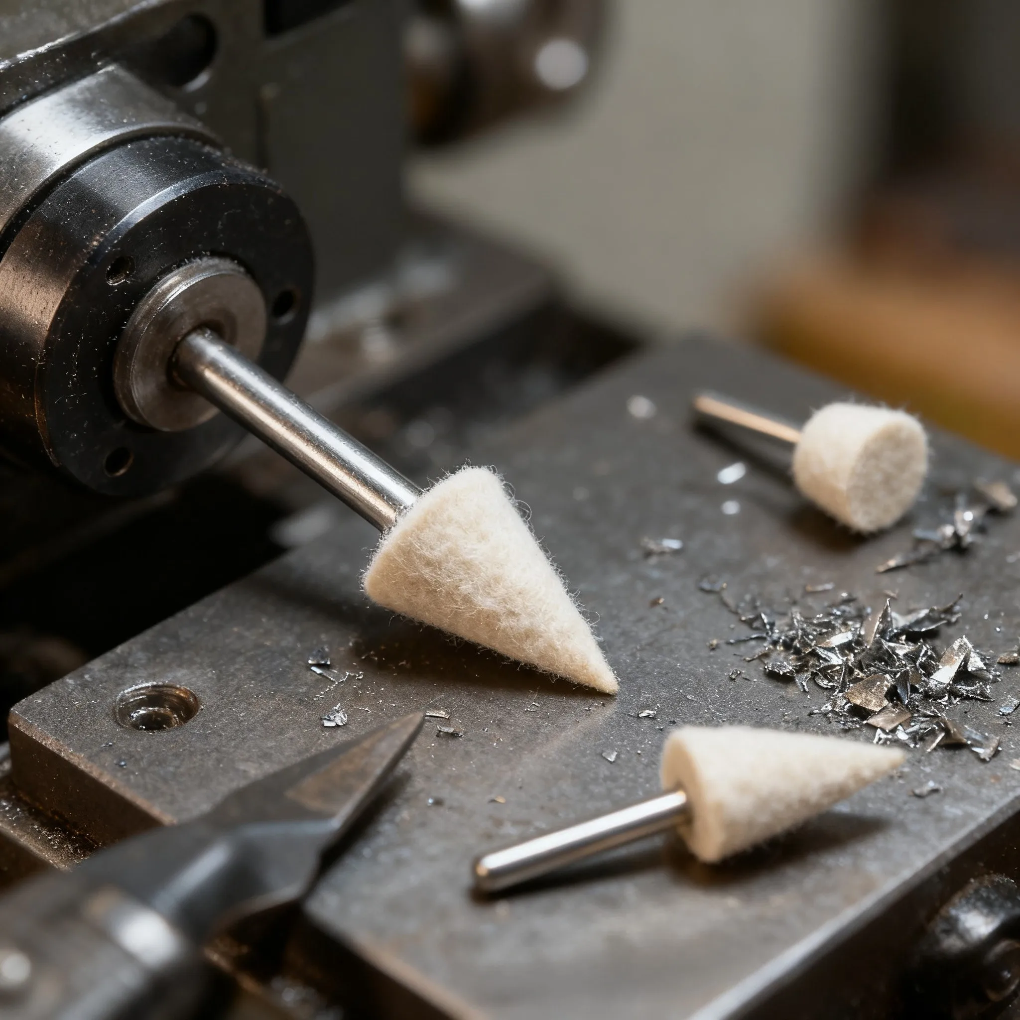 Rotary Tool & Lathe Mounted Point Wool Felt Bob