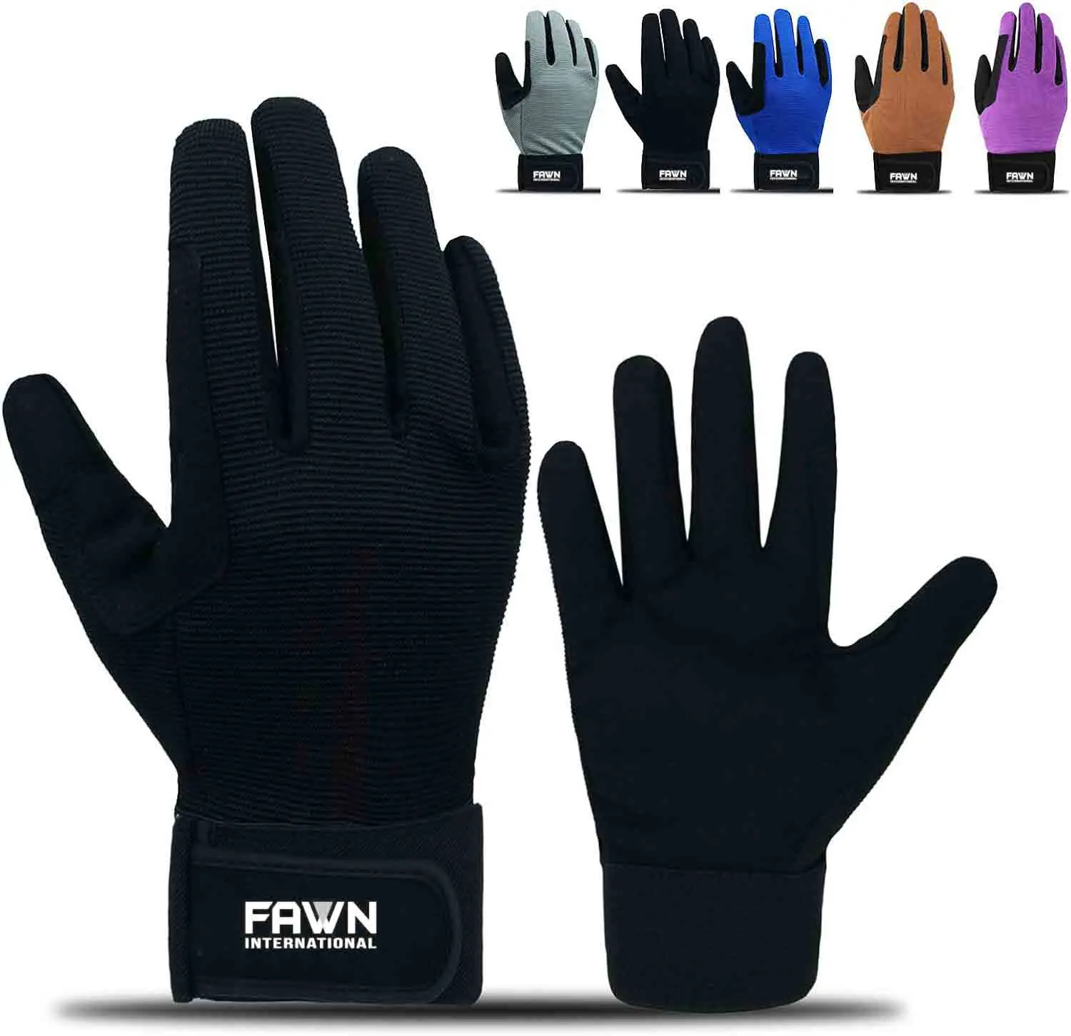Leather Horse Riding Gloves with Option to Personalise logo Color