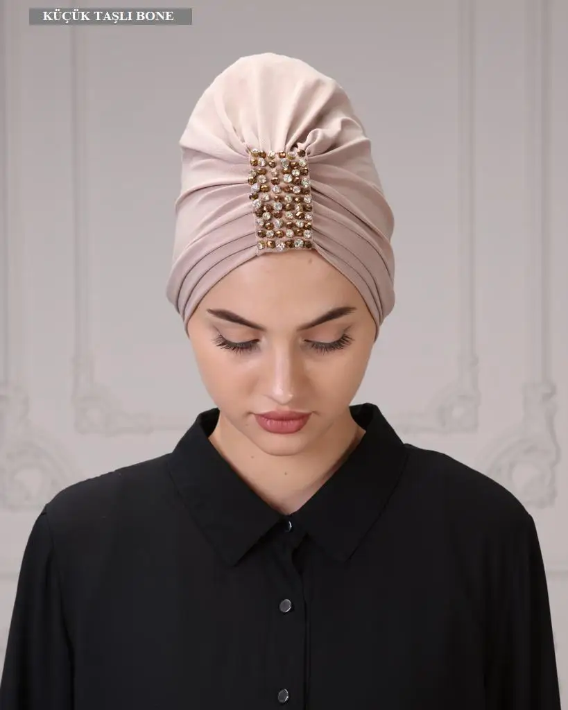 Bonnet With Stone Traditional Islamic Clothing Women Hijab Girl Scarves