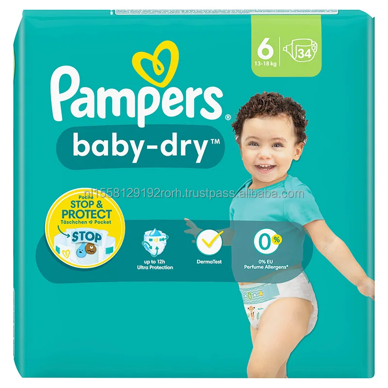 Pampers Baby Dry Pampers Disposable Nappies For Babies - Buy Pampers ...