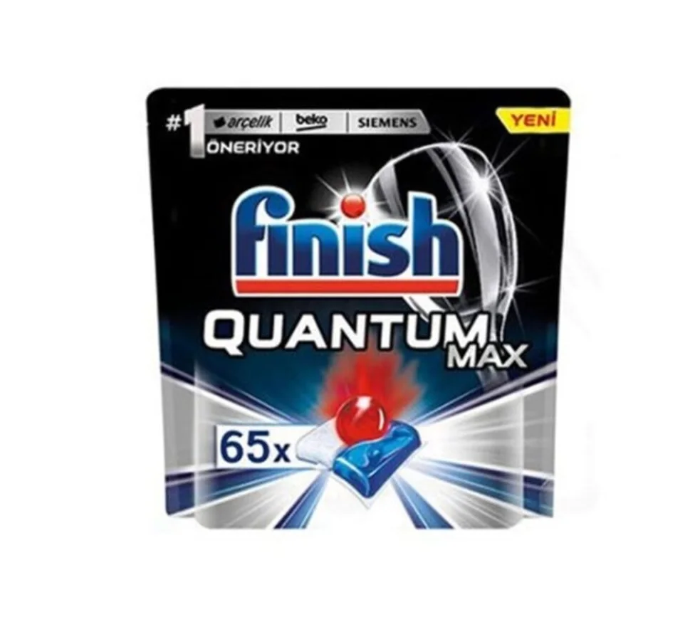 Dishwashing Machine Detergent For Finish Quantum Max 65 Tablet Capsule