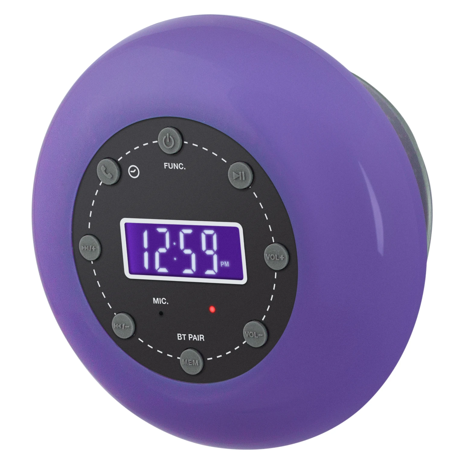 CR-710 Portable for Bluetooth Shower LCD Display Alarm Clock FM Radio Hand-Free Microphone-Built-in Features Made Durable