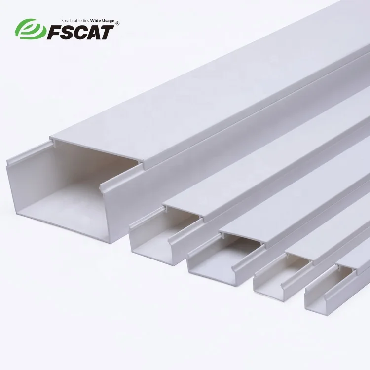 Durable PVC White Telephone Cable Trunking New Design Sealed Solid Type Manufacturer Wiring Ducts Compatible