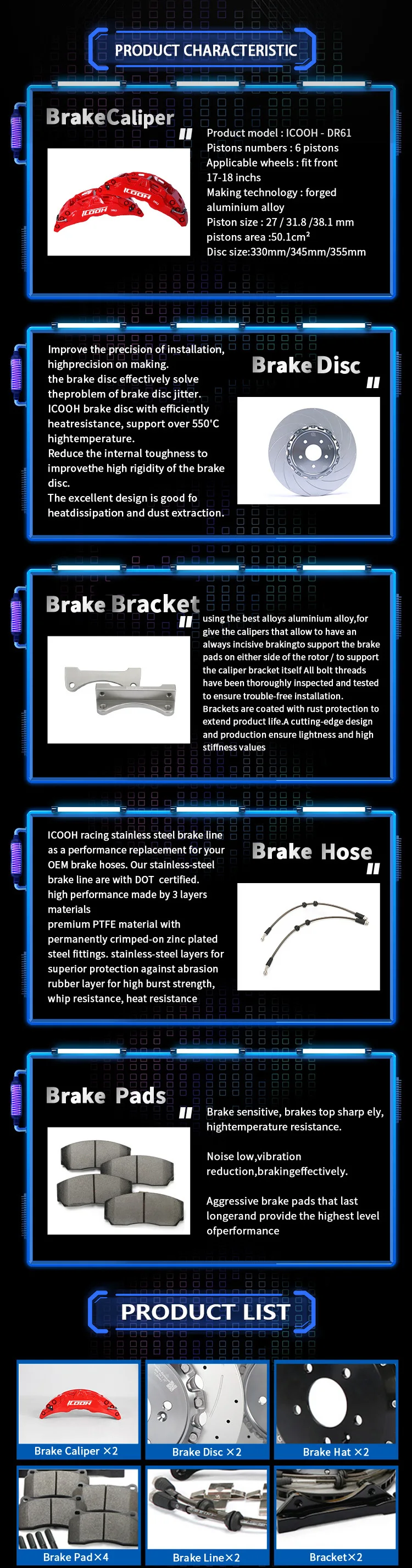 Automotive Breaking Systems Directly Upgrade Brake Kits High ...