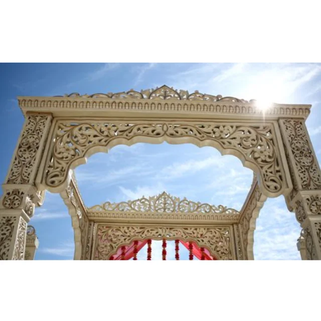 Свадебный декор в Индийском и азиатском стиле Jodha мандап для Южноазиатской индийской свадьбы Jodha Fiber мандап.