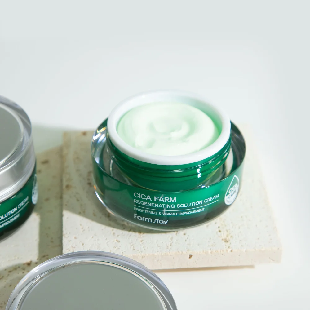 Farmstay Cica Farm Regenerating Solution Cream - Korean Cosmetic - Anti ...