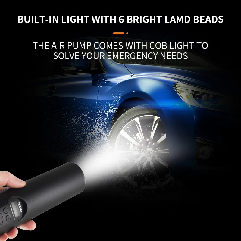 PCMOS Tire Inflator Intelligent Car Inflatable Pump Motorcycle Portable Bicycle Tire High Pressure Inflatable Electric Car Pump - view 6